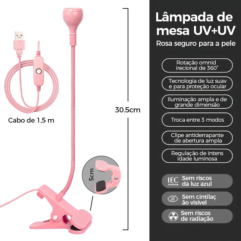 Lâmpada LED Altomex para unhas com secagem rápida e terapia de luz da Vapto