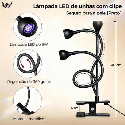 Lâmpada LED Altomex para unhas com secagem rápida e terapia de luz da Vapto