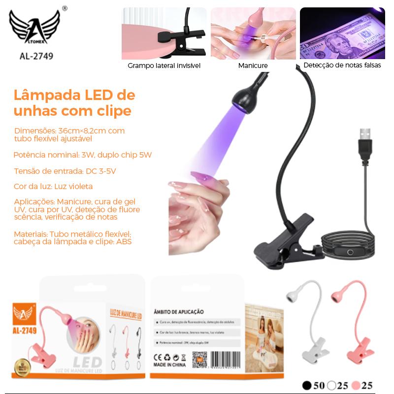 Lâmpada LED Altomex para unhas com secagem rápida e terapia de luz da Vapto