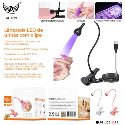 Lâmpada LED Altomex para unhas com secagem rápida e terapia de luz da Vapto