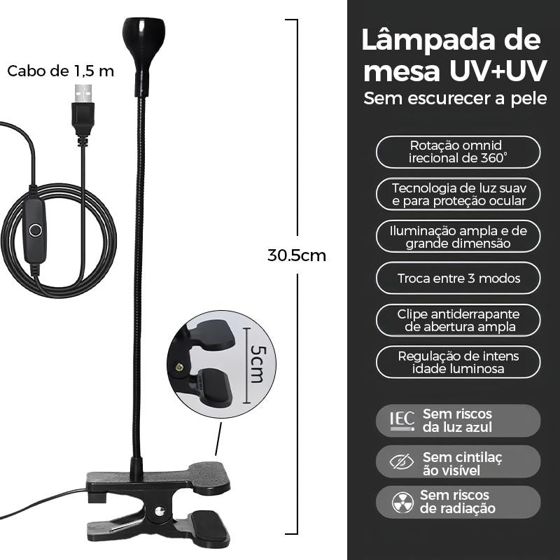 Lâmpada LED Altomex para unhas com secagem rápida e terapia de luz da Vapto