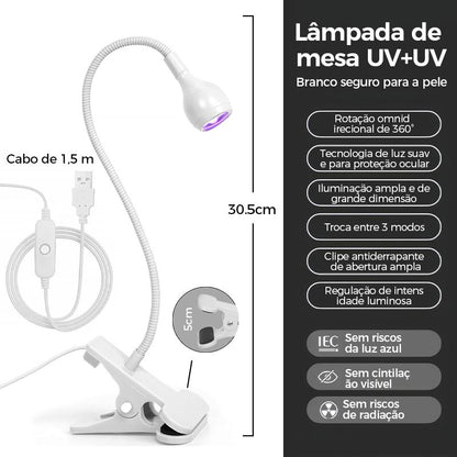 Lâmpada LED Altomex para unhas com secagem rápida e terapia de luz da Vapto