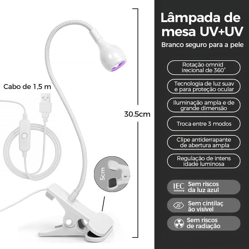 Lâmpada LED Altomex para unhas com secagem rápida e terapia de luz da Vapto