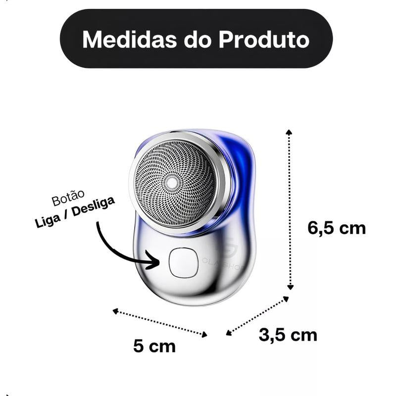 Mini barbeador elétrico portátil Altomex para barbear e aparar pelos da Vapto