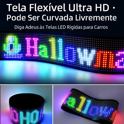 Painel LED flexível Altomex para carro com Bluetooth e controle por aplicativo da Vapto
