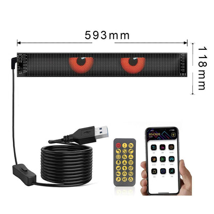 Painel LED flexível Altomex para carro com Bluetooth e controle por aplicativo da Vapto