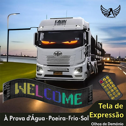 Painel LED flexível Altomex para carro com Bluetooth e controle por aplicativo da Vapto
