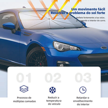 Protetor solar automotivo Altomex com proteção anti-UV e isolamento térmico da Vapto