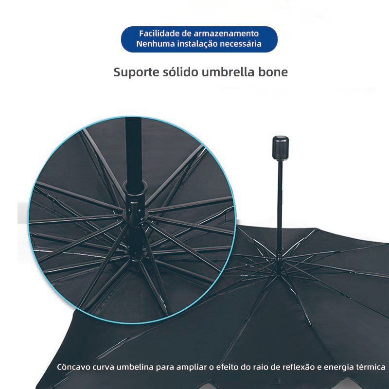 Protetor solar automotivo Altomex com proteção anti-UV e isolamento térmico da Vapto