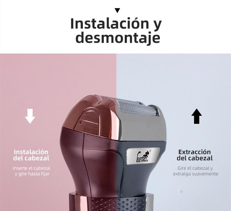 Aparador e depilador elétrico recarregável 3 em 1 da Vapto