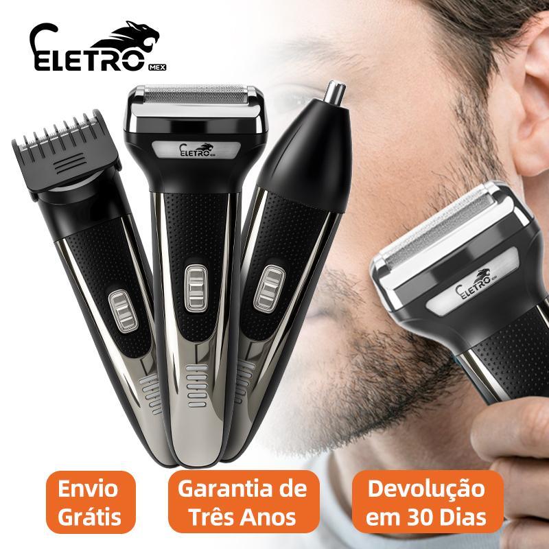 Aparador e depilador elétrico recarregável 3 em 1 da Vapto