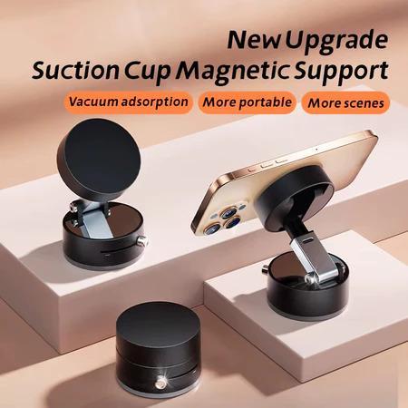 Suporte Magnético para Celular com Ventosa a Vácuo Dobrável 360°