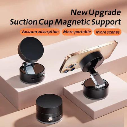 Suporte Magnético para Celular com Ventosa a Vácuo Dobrável 360°