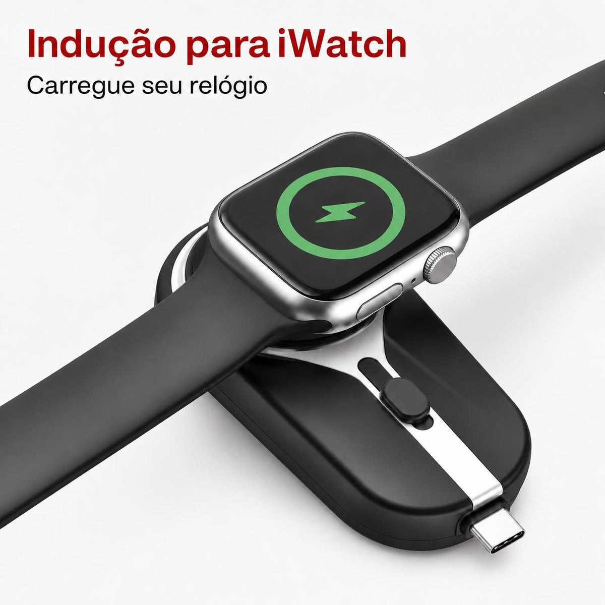 Mini Carregador Emergencial 2 em 1 Portátil com Chaveiro – iPhone ou Android