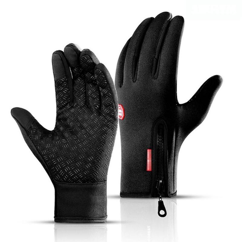Luva Masculina de Ciclismo para Inverno com Forro Térmico e Impermeável