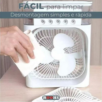 Mini Ventilador Portátil USB com Umidificador Recarregável para Mesa（Aleatório）