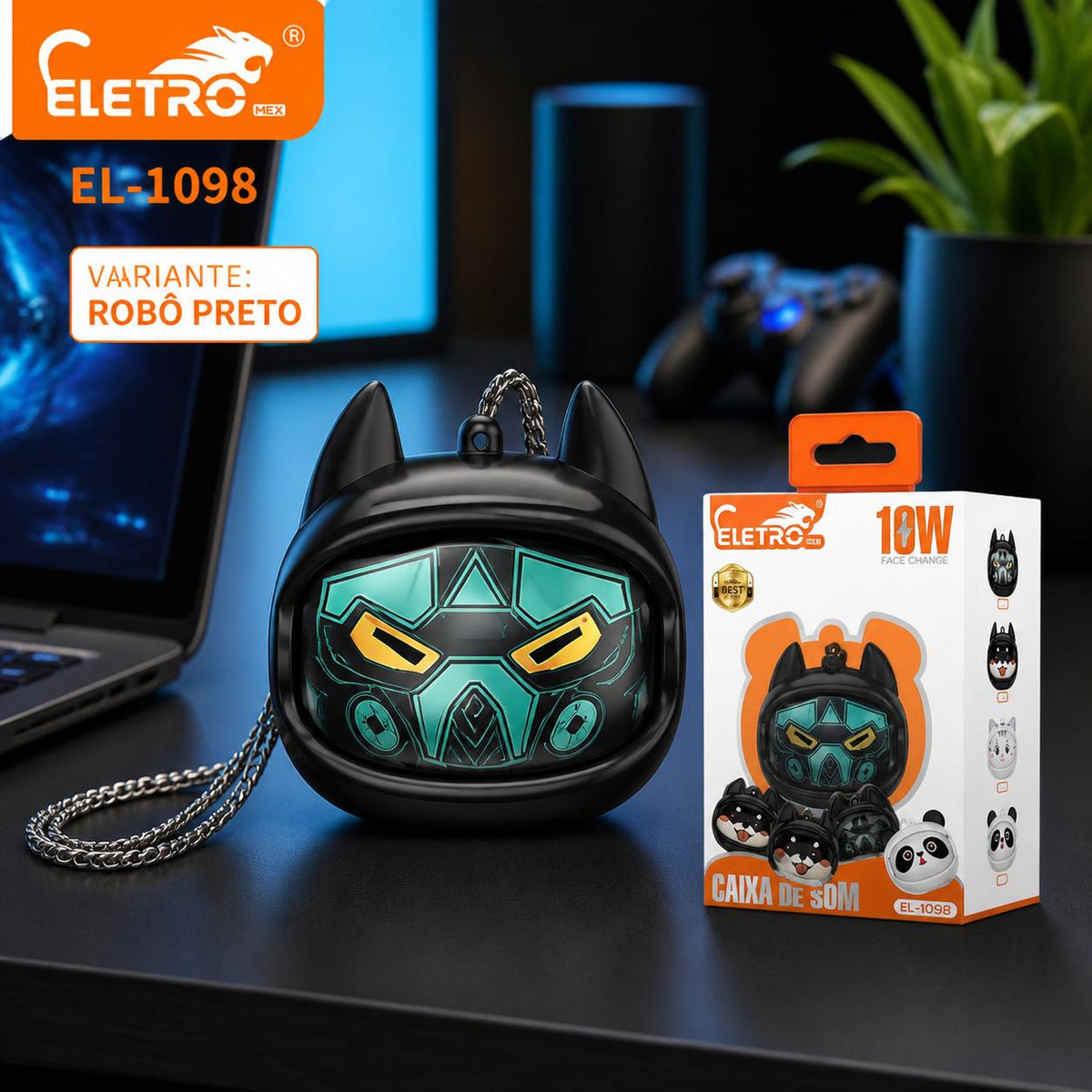 Mini Caixa de Som Bluetooth Cartoon 10W Bluetooth 5.3