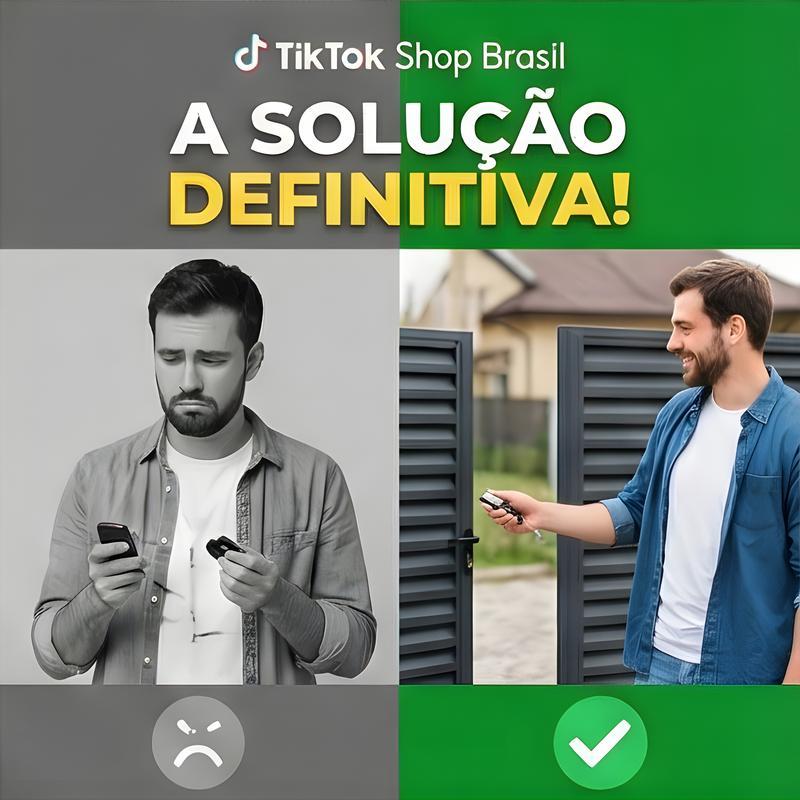 Controle Remoto Copiador ELETRO 433,92MHz para Portão – 4 Botões