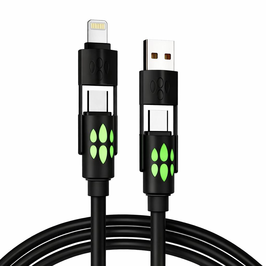 Cabo USB 4 em 1 com carregamento rápido para diferentes dispositivos da Vapto
