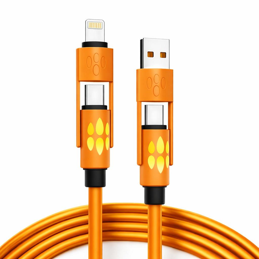 Cabo USB 4 em 1 com carregamento rápido para diferentes dispositivos da Vapto