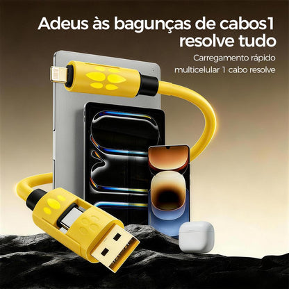 Cabo USB 4 em 1 com carregamento rápido para diferentes dispositivos da Vapto
