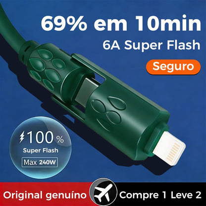 Cabo USB 4 em 1 com carregamento rápido para diferentes dispositivos da Vapto
