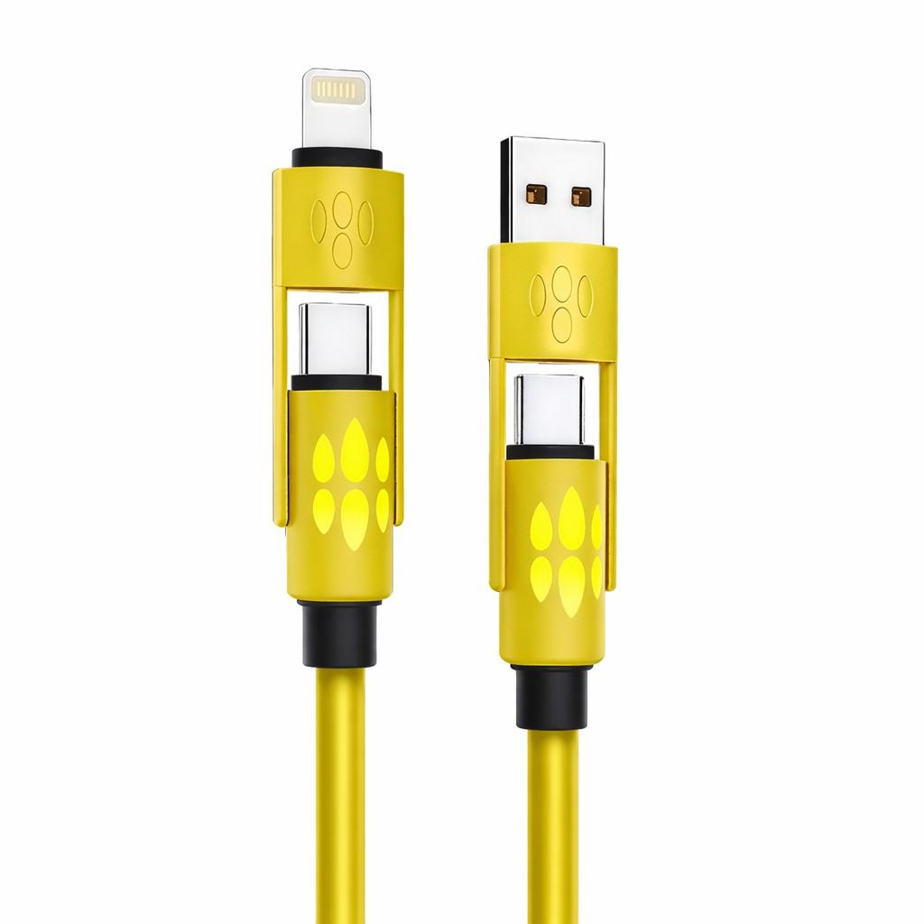 Cabo USB 4 em 1 com carregamento rápido para diferentes dispositivos da Vapto