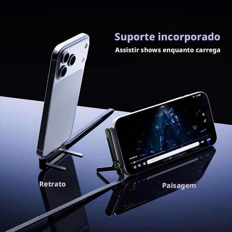 Cabo de carregamento 2 em 1 com conector Tipo-C e design invisível da Vapto