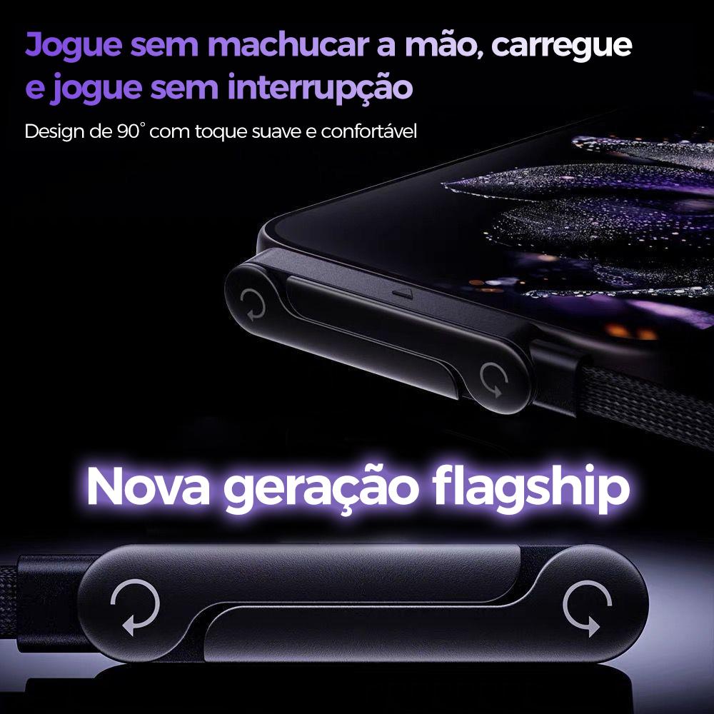 Cabo de carregamento 2 em 1 com conector Tipo-C e design invisível da Vapto