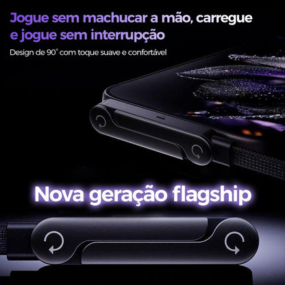 Cabo de carregamento 2 em 1 com conector Tipo-C e design invisível da Vapto