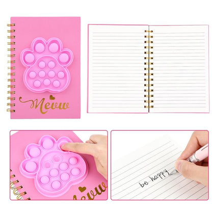 Caderno de exercícios A5 com 80 páginas e capa Pop It antiestresse da Vapto