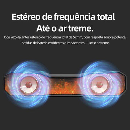 Caixa de som Bluetooth portátil com luz RGB da Vapto