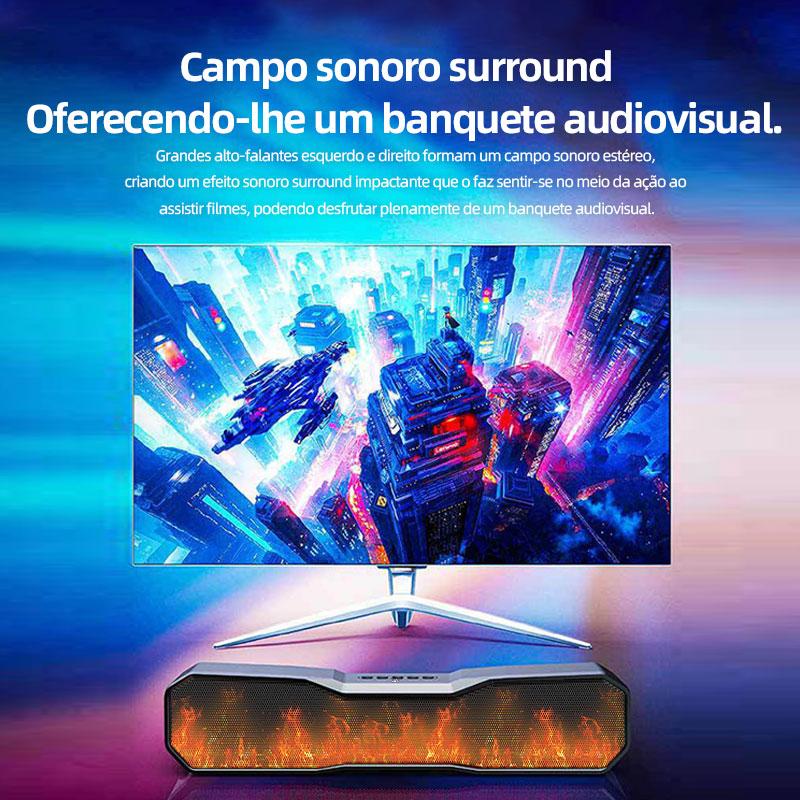 Caixa de som Bluetooth portátil com luz RGB da Vapto