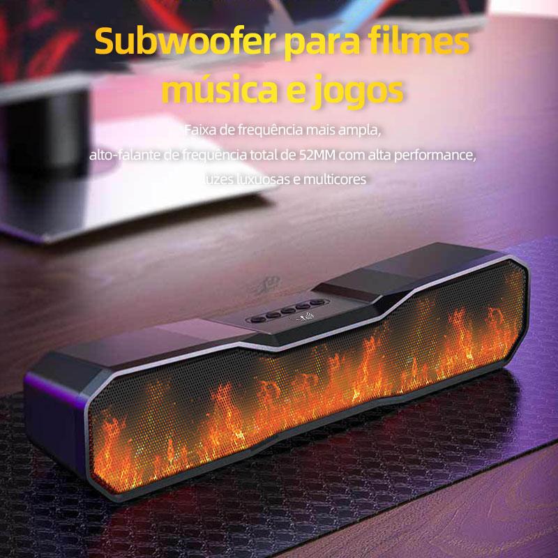 Caixa de som Bluetooth portátil com luz RGB da Vapto