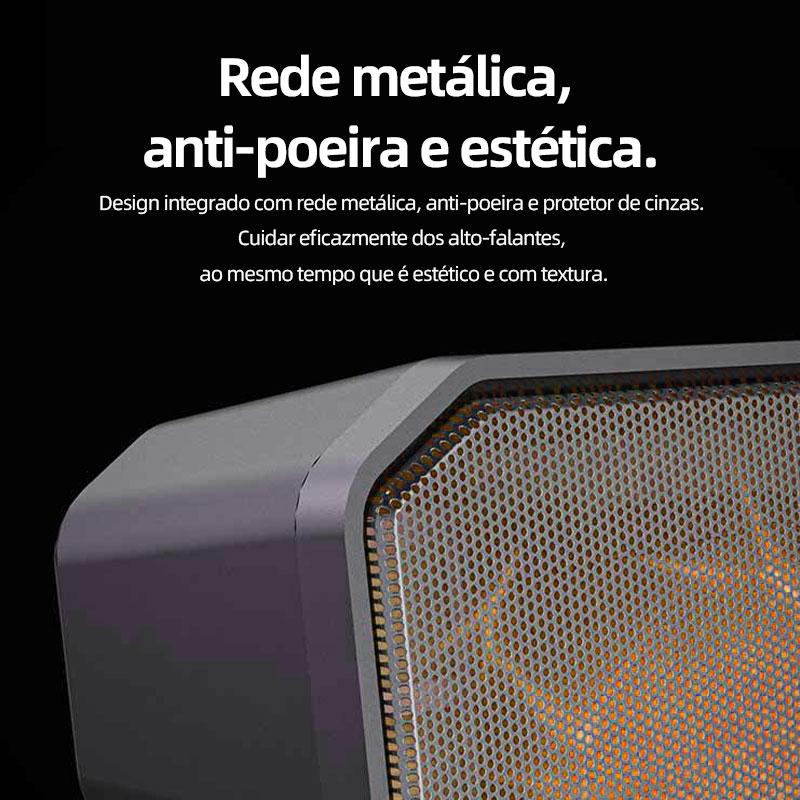 Caixa de som Bluetooth portátil com luz RGB da Vapto