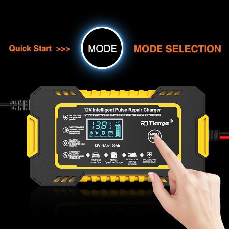 Carregador de bateria automotivo profissional de 12 V com função de dessulfatação da Vapto