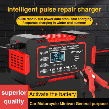 Carregador de bateria automotivo profissional de 12 V com função de dessulfatação da Vapto
