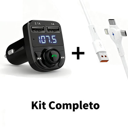 Carregador de carro retrátil de 120 W, 4 em 1, com luz LED para iPhone e Android da Vapto