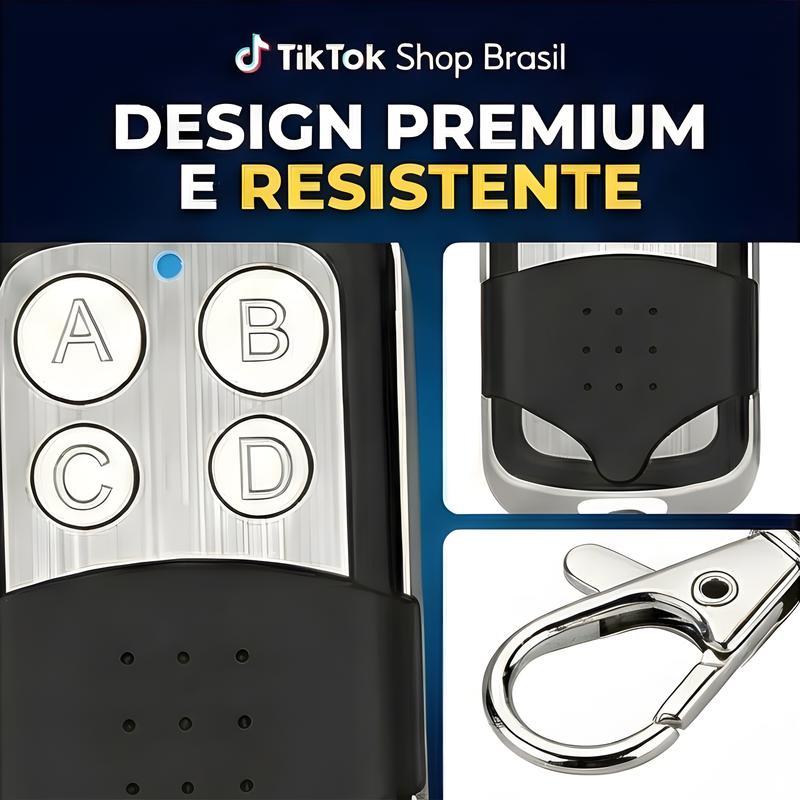 Controle Remoto Copiador ELETRO 433,92MHz para Portão – 4 Botões