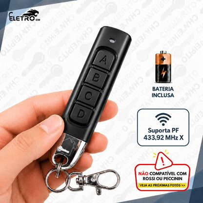 Controle Remoto Copiador ELETRO 433,92MHz para Portão – 4 Botões