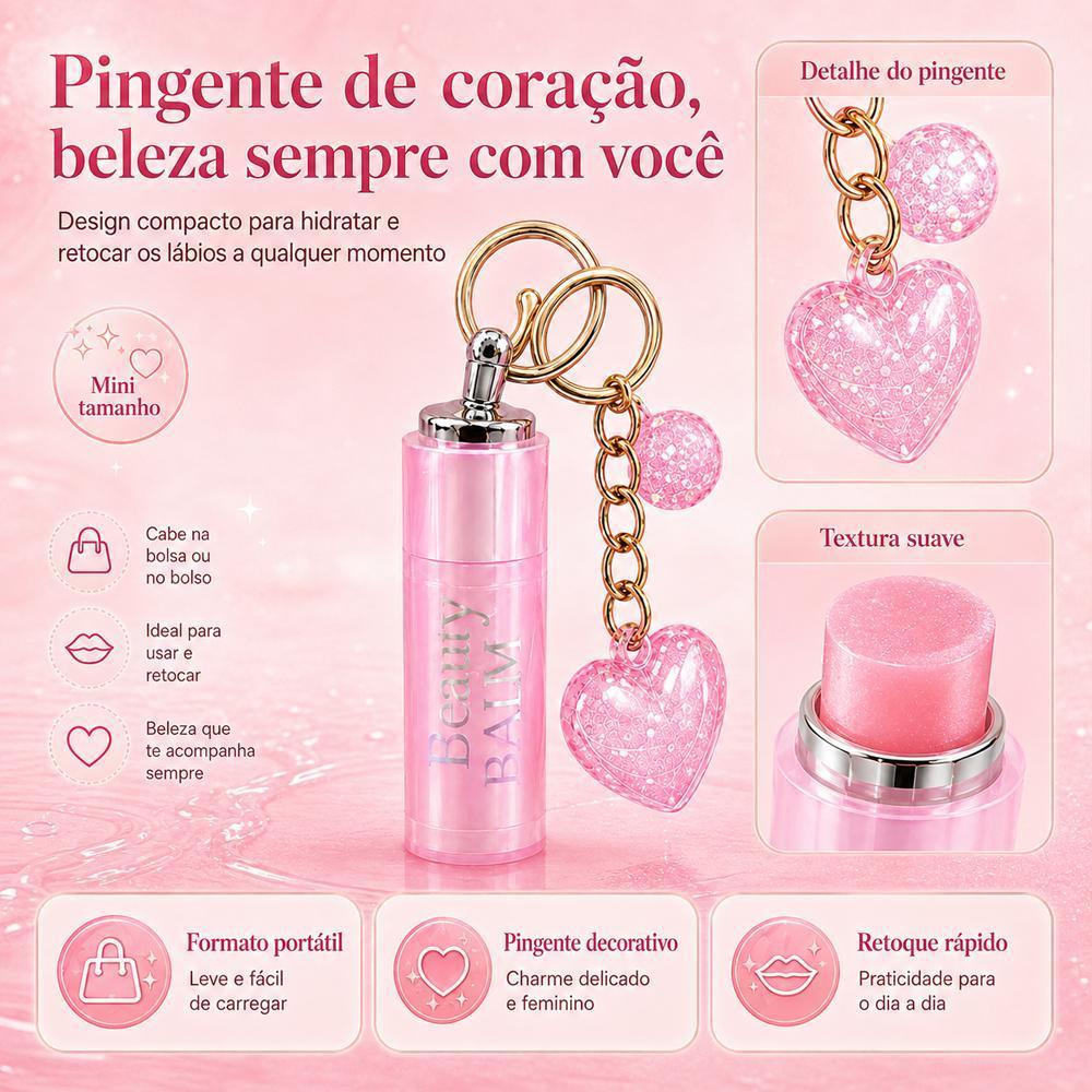 Batom Duo 3 em 1 Matte e Gloss Espelhado Rosa Pêssego – 24h