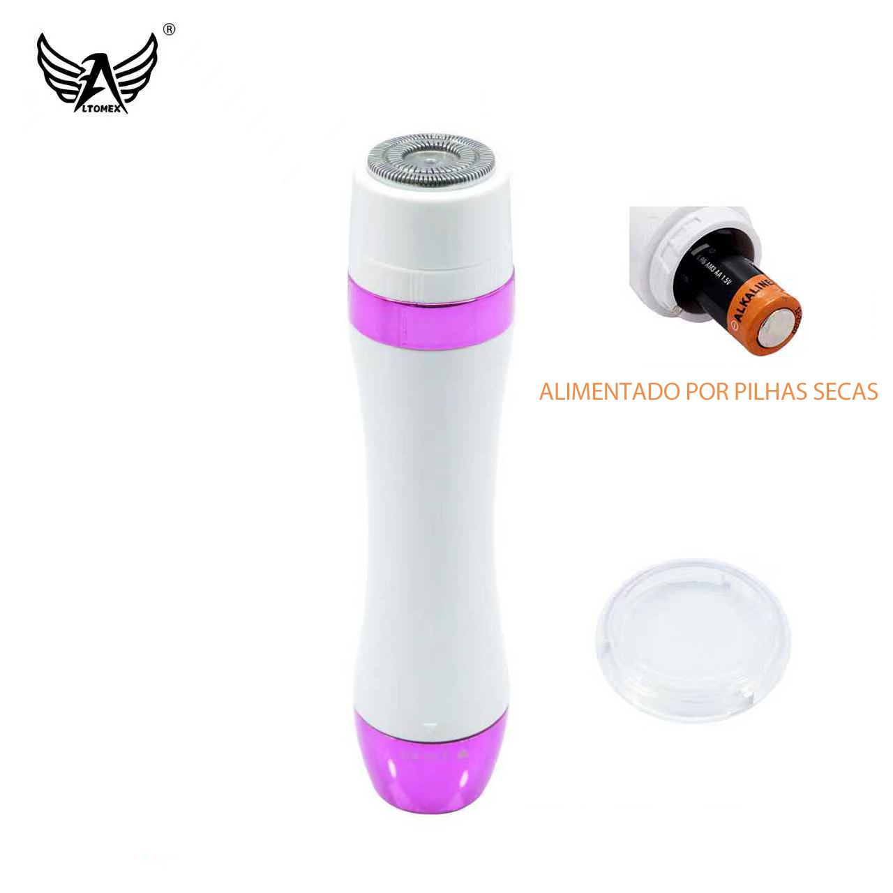 Depilador elétrico portátil com USB e duas cabeças para remoção de pelos da Vapto