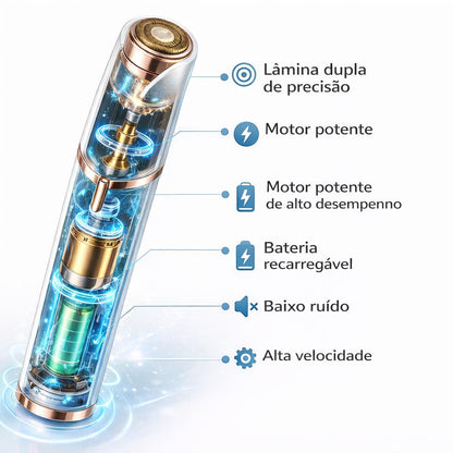 Depilador elétrico portátil corporal com carregamento USB da Vapto