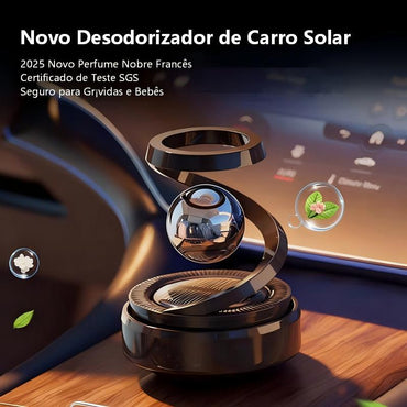 Desodorizador solar rotativo automático para carro com perfume da Vapto