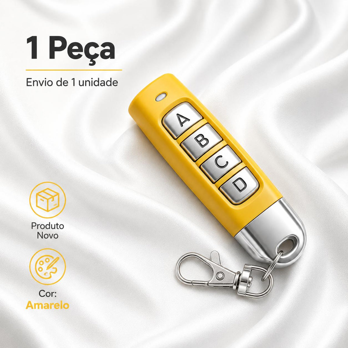 Controle Remoto Copiador ELETRO 433,92MHz para Portão – 4 Botões