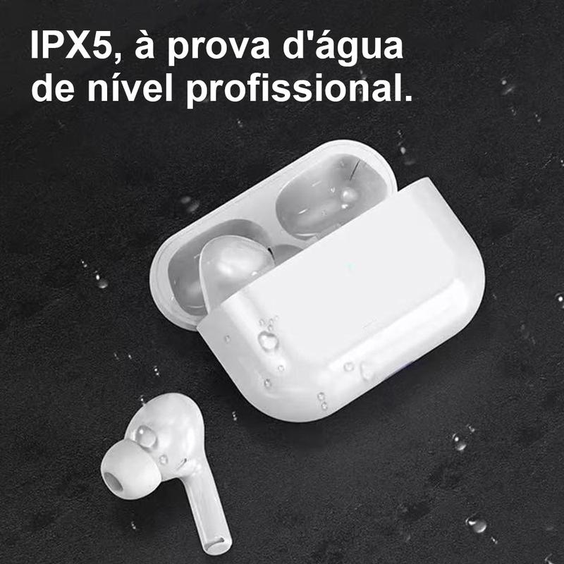 Fone de Ouvido Bluetooth A6 Pro Esportivo Intra-Auricular com Cancelamento de Ruído