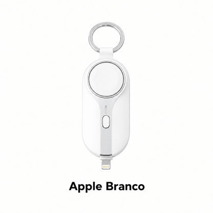 Mini Carregador Emergencial 2 em 1 Portátil com Chaveiro – iPhone ou Android