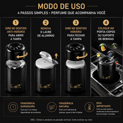 Aromatizador de carro Eletro com perfume sólido de longa duração