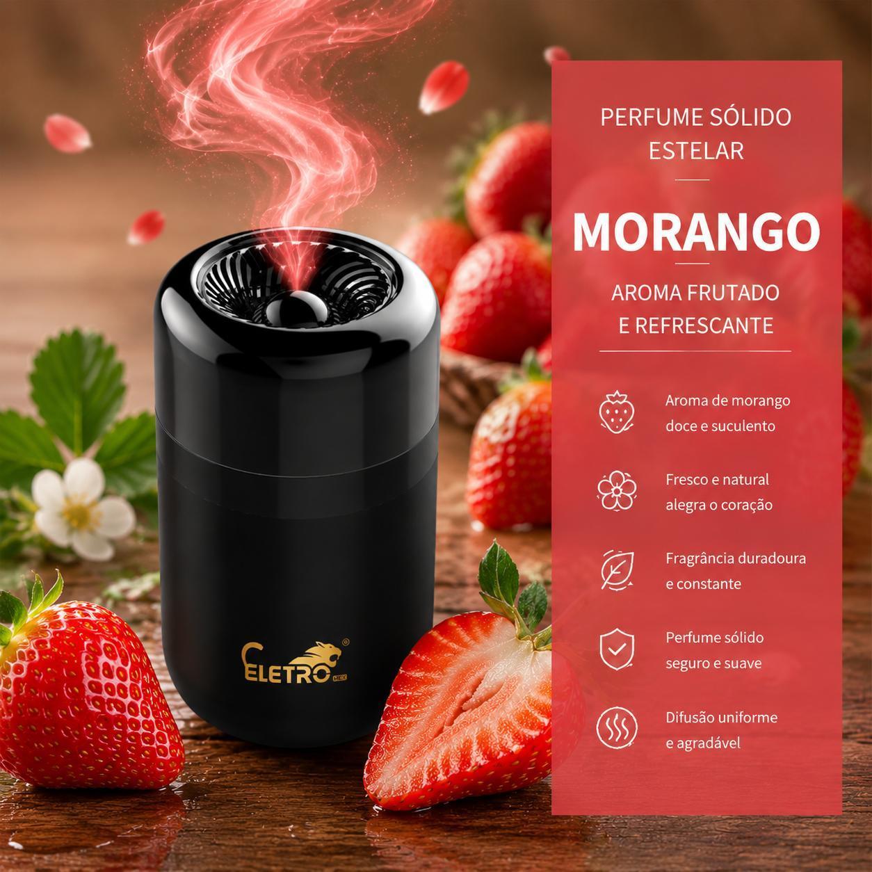 Aromatizador de carro Eletro com perfume sólido de longa duração