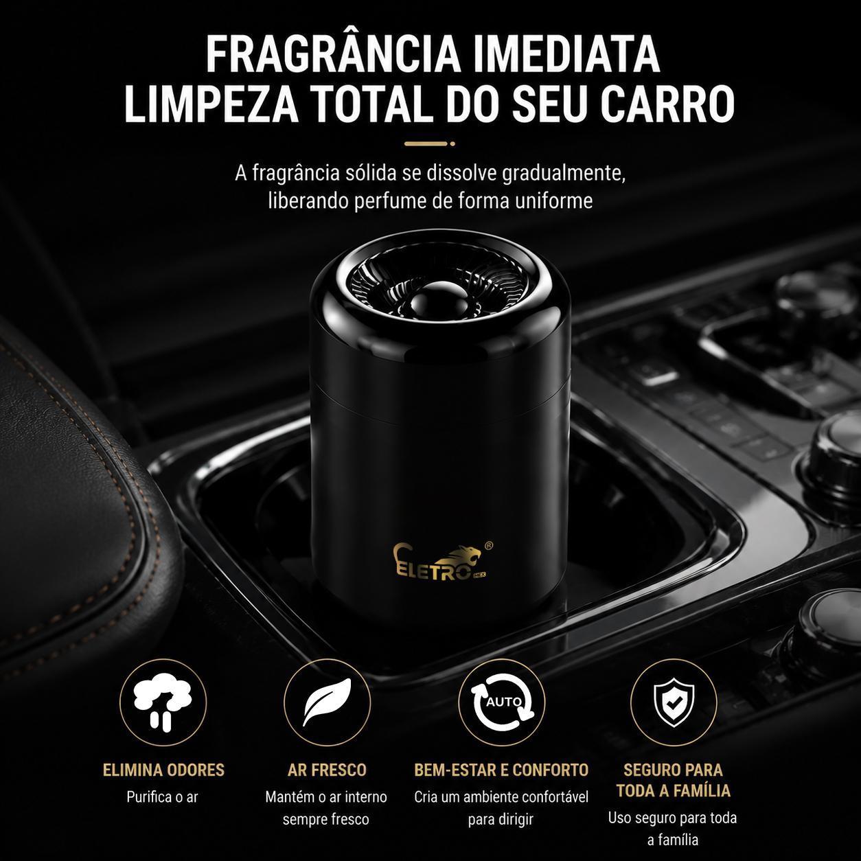 Aromatizador de carro Eletro com perfume sólido de longa duração